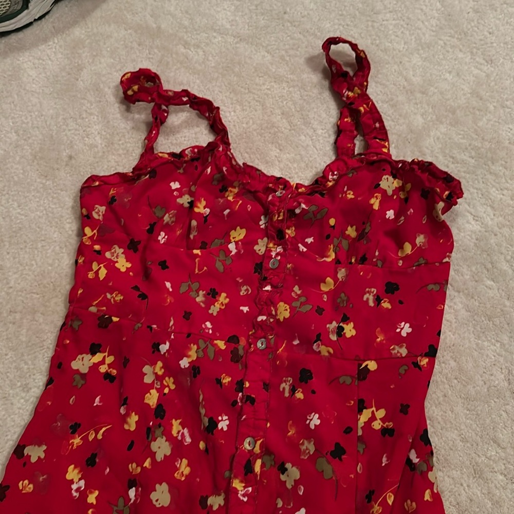 Floral button down dress
